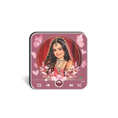 Gift for Bride Personalized Musical Fridge Magnet Custom with Photo & Song Indian Bride Wedding Gift for Sister & Bestie Bridal Shower Gift